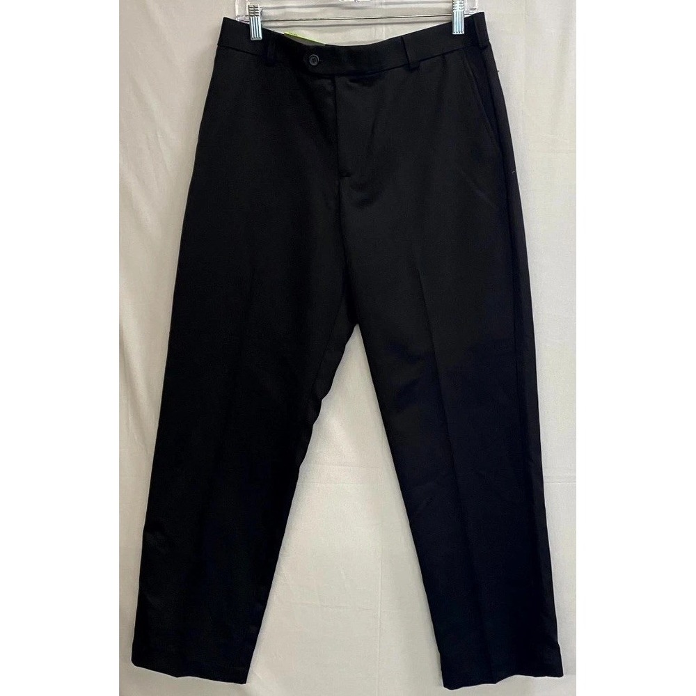 Izod Microsanded Golf Pants Mens 32x30 Black Classic Fit Straight Leg Sportswear